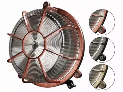 Industrial bulkhead light 3D model