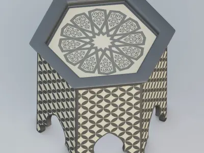 Oriental side table 3D model