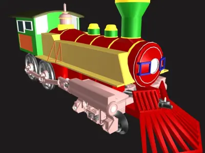 Toy Train Engine 02 3D model