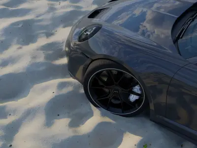Automotive Render Scene 3D Blender File Textured 3D model