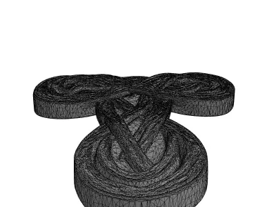 Elegant Silver Knotwork Ornament Low-poly 3D model