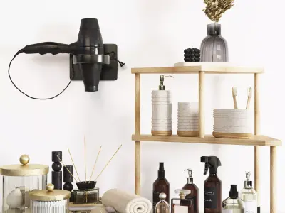 Bathroom accessories 01 3D model