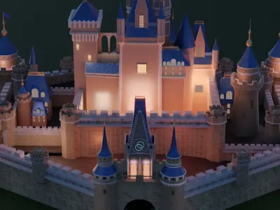 Disney Castle 3D Model 3D model