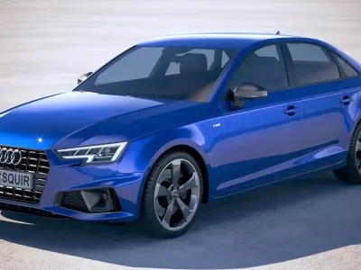 Audi A4 S-Line Sedan 2019 3D model