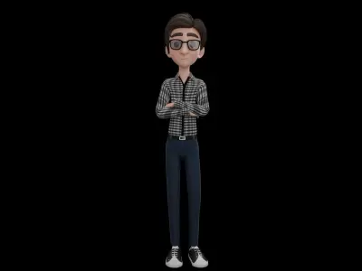 Cartoon Man - FULLY RIGGED Low-poly 3D model
