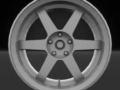 Volk TE37 Style Wheel 3D print model