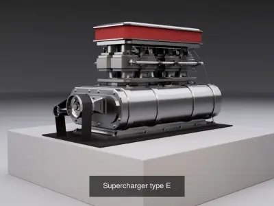 Superchargers kit 3D Model Collection