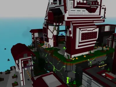 fly city Free low-poly 3D model