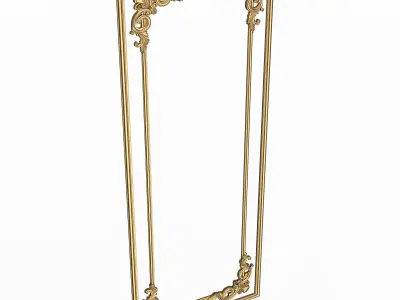 Boiserie Carved Decoration Panel 07 Low-poly 3D model