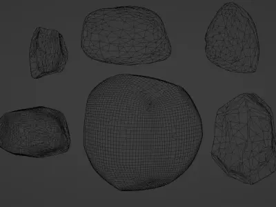 Free Simple Rock Bundle Free 3D model