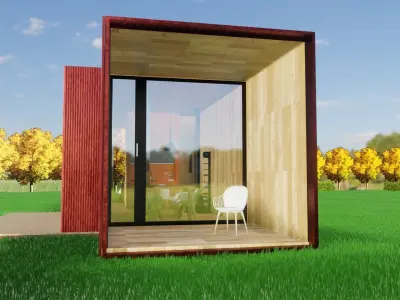 Container House Low-poly 3D model