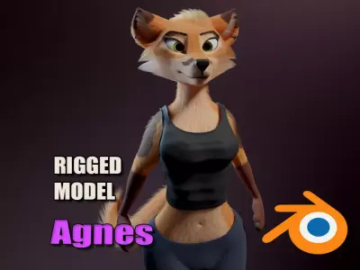 Agnes Anthro Fox 3D model