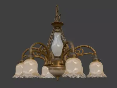 Classic Floral Chandelier 3D Model 3D model