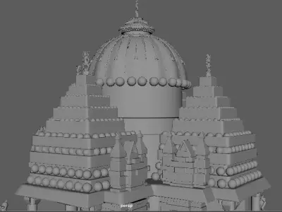 Indian temple 03 3D model