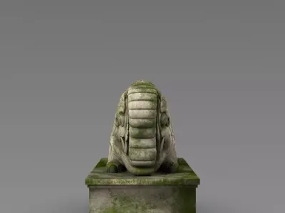 Elephant Statue V01 Stone Garden Ornament 3D model