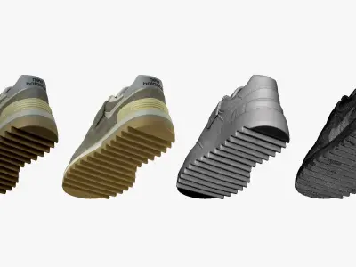 001251 greenishgray shoes new balance 3dp 3D print model