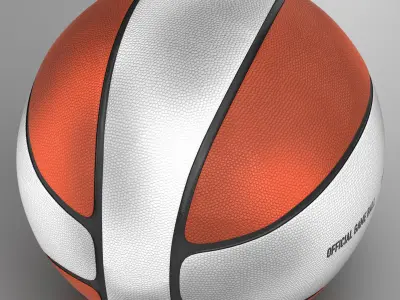Basketball ball 4L bicolor Low-poly 3D model