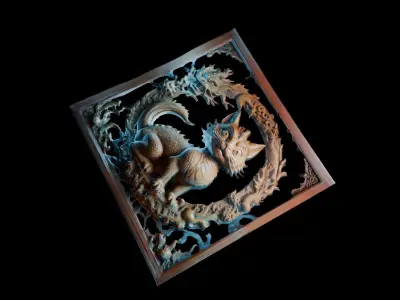 The power of the Dragon ART FRAME 3D print model