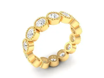 Elegant Eternity Gemstone Ring for Women 463 3D print model