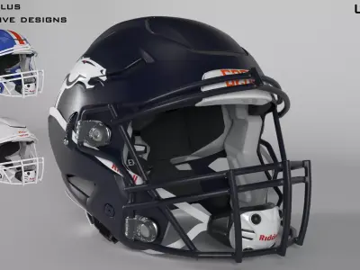 DENVER BRONCOS Helmet Football AFC WEST PBR updated 2025 3D model