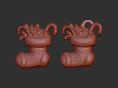 christmas socks decoration 3D print model