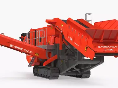 Terex Finlay C1540 Mobile Cone Crusher Machine 3D model
