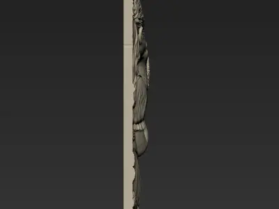 A Little Girl Feeding Pigeon A2 3D print model