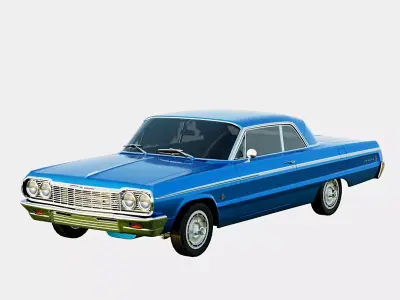 Chevrolet Impala SS 1964 2door Sedan Low-poly 3D model