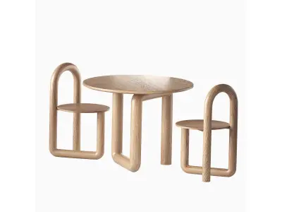 Mono Table and Mono Chair by Objects and Ideas 3D model