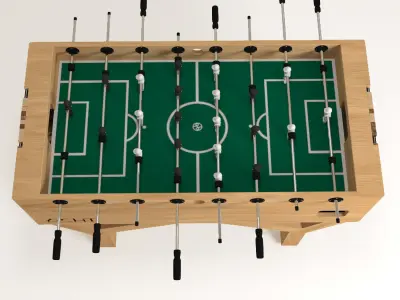 Realistic wooden Foosball Table yacht design Low-poly 3D model