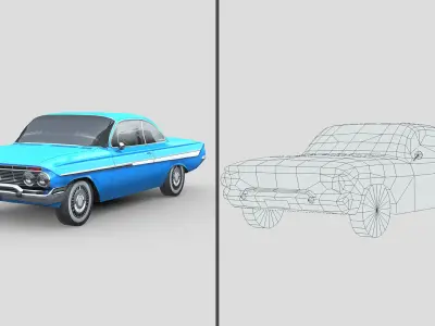 Low-Poly Car Pack 018 - Retro Vibes