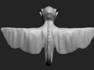 Monster creature with wings 3D model