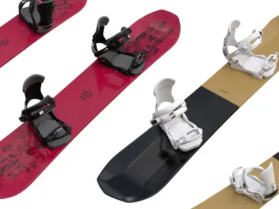 Snowboards 2 3D model