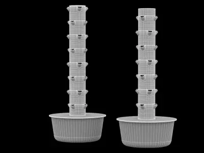 Future Growing Garden Plant Tower 3D model