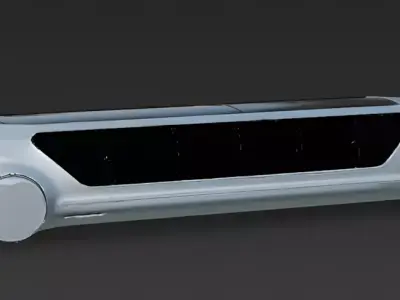 Futuristic Autonomous Luxury Limousine 3D Model Low-poly 3D model