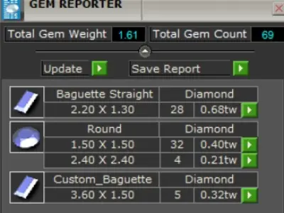 Luxury engagement ring baguette brilliant diamond model wr0015 3D print model