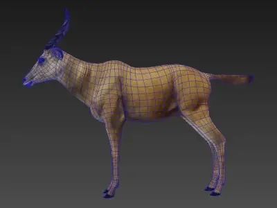 antelope Low-poly 3D model