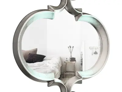 Contemporary Meadow Wall Mirror - Oblong Shape ATGD5526 3D model