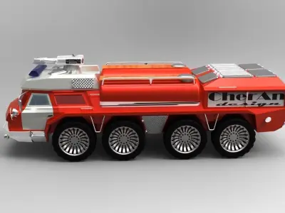 Firefighter vehicle Free 3D model