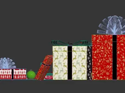 Christmas Gift - Gift Set - Packed - 3D model