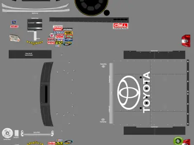 Toyota Tundra 2014 Nascar Camping World Game Ready Low-poly 3D model