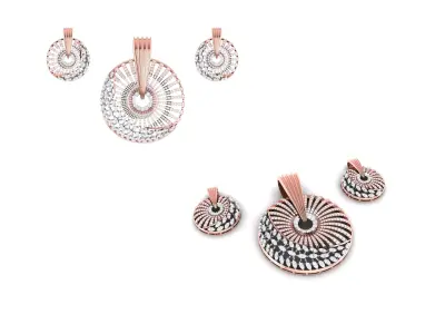 Rose Gold Diamond Pendant 3D Print Model 3D print model 7