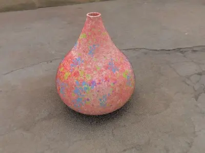 colourful-PBR-vase colorful vase Free 3D model