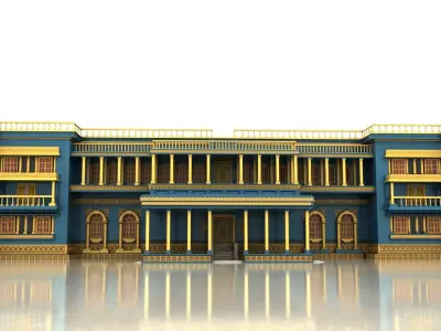 indian palace exterior 3D model