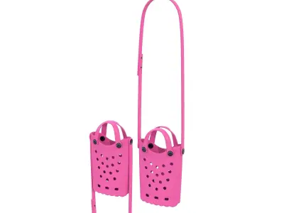 Balenciaga X Crocs Crossbody Phone Holder bag Low-poly 3D model