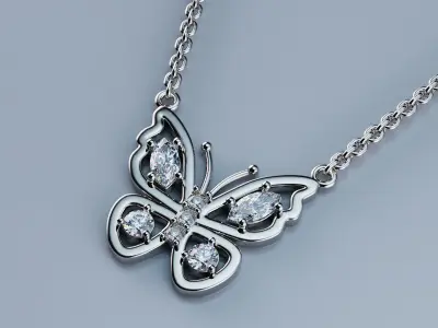 Pendant Butterfly 3d print model 3D print model