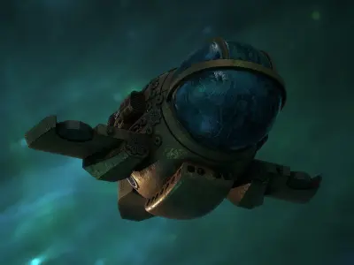 Steampunk Spaceship 3D model