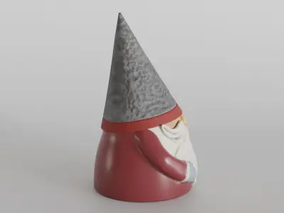 Decorative Santa Design with Ornate Hat for Holiday Decor 3D print model