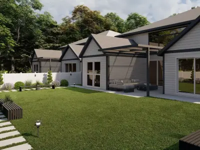 Garden Landscape 3D Model - SketchUp and Lumion Scene 3D model Free 3D model