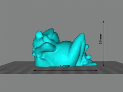 The lazy frog is resting Free 3D print model